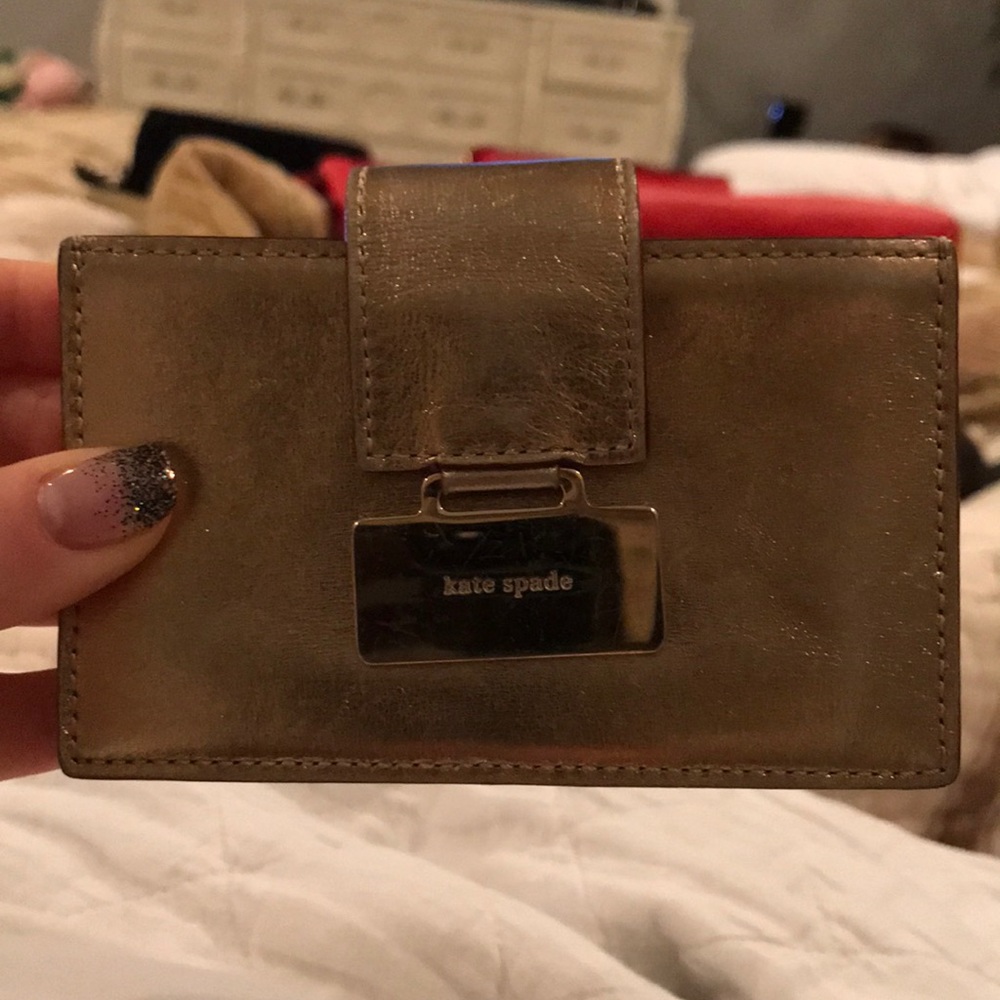 Gold Kate Spade Card Holder